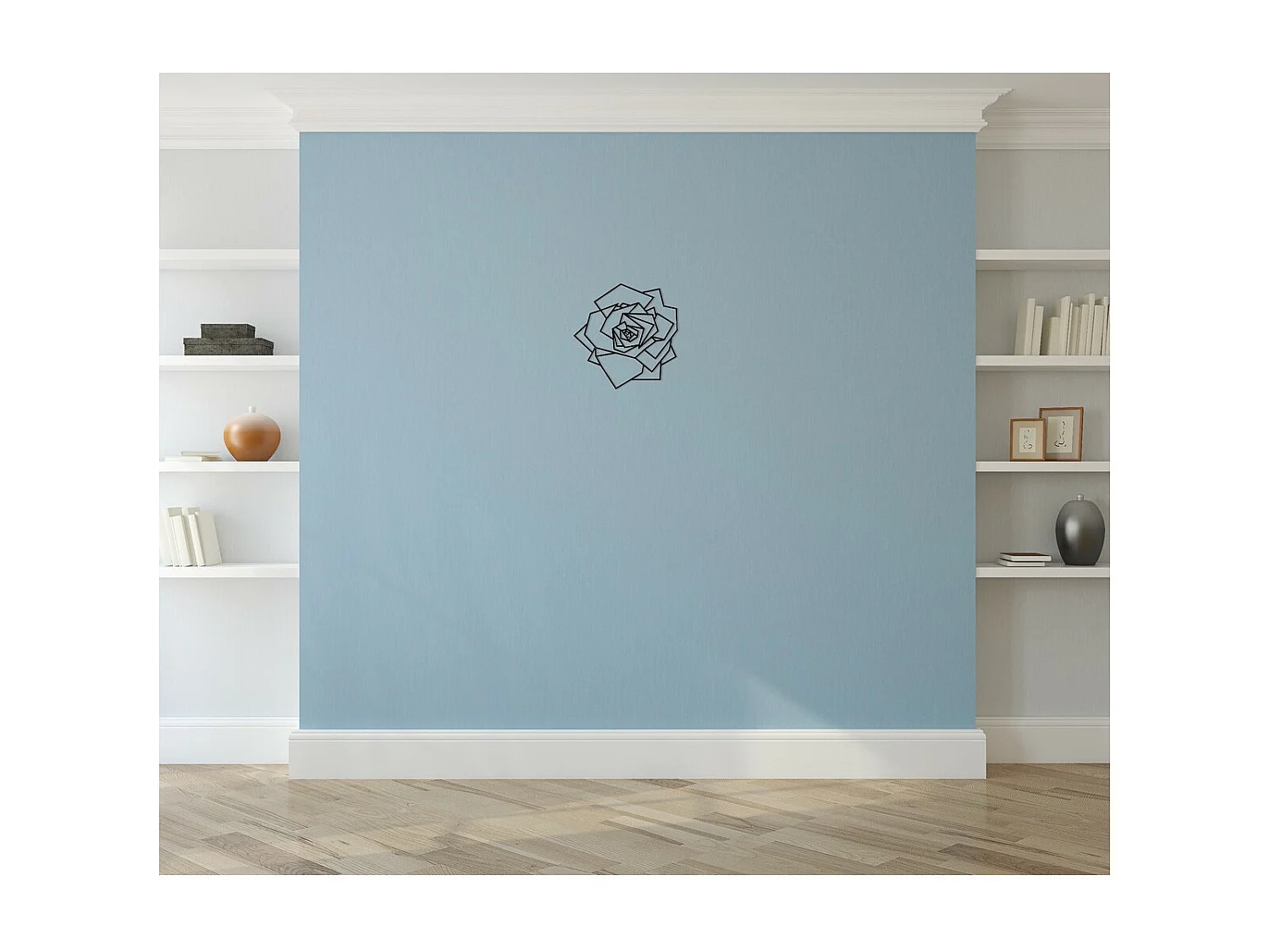 Metalen Decoratie Roze 1 - Zwart - 40x1,5x40 cm - EPIKASA