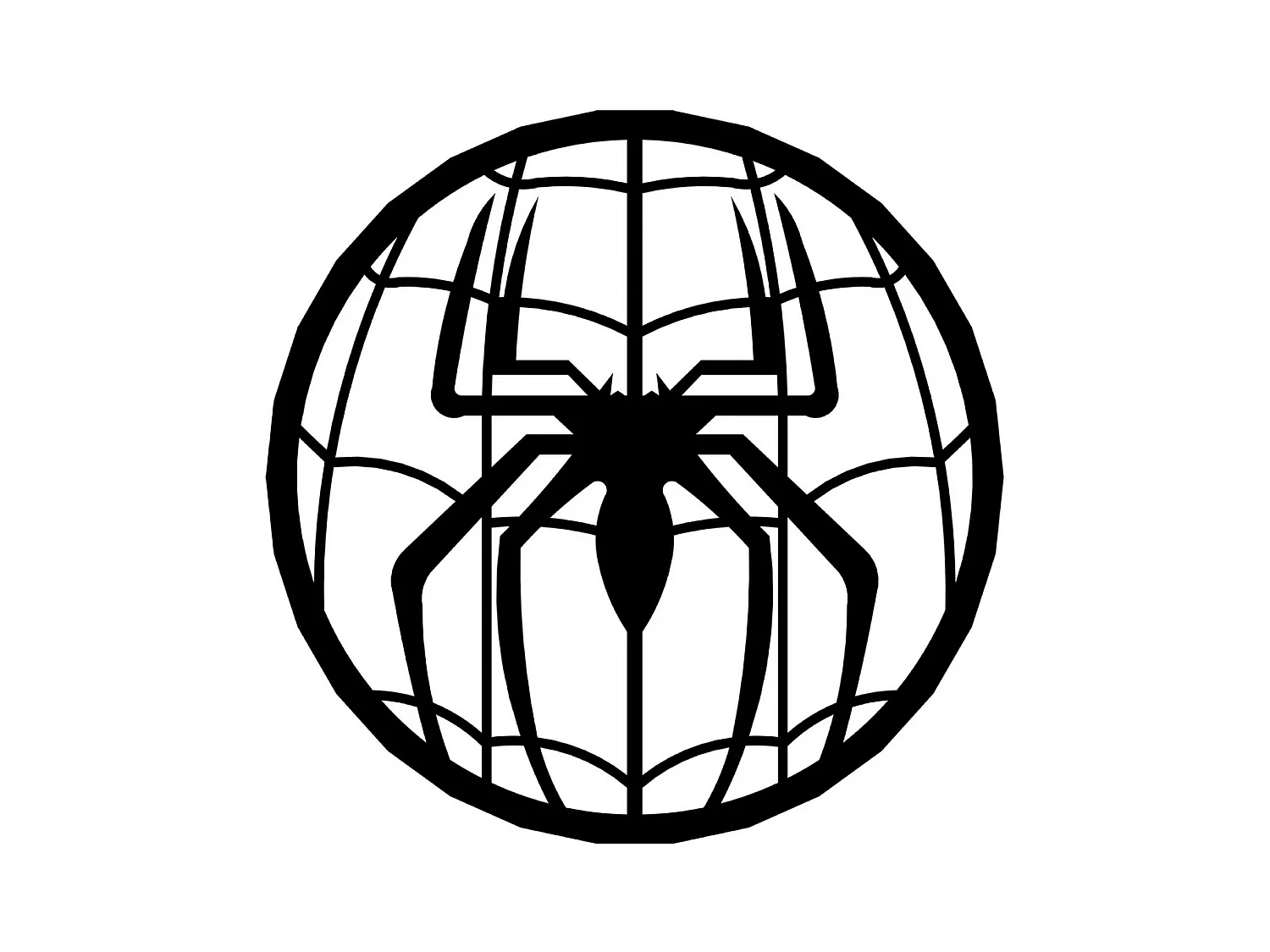 Dekoracja Metalowa Spiderman 5, Czarny, 60x1,5x60 cm, EPIKASA