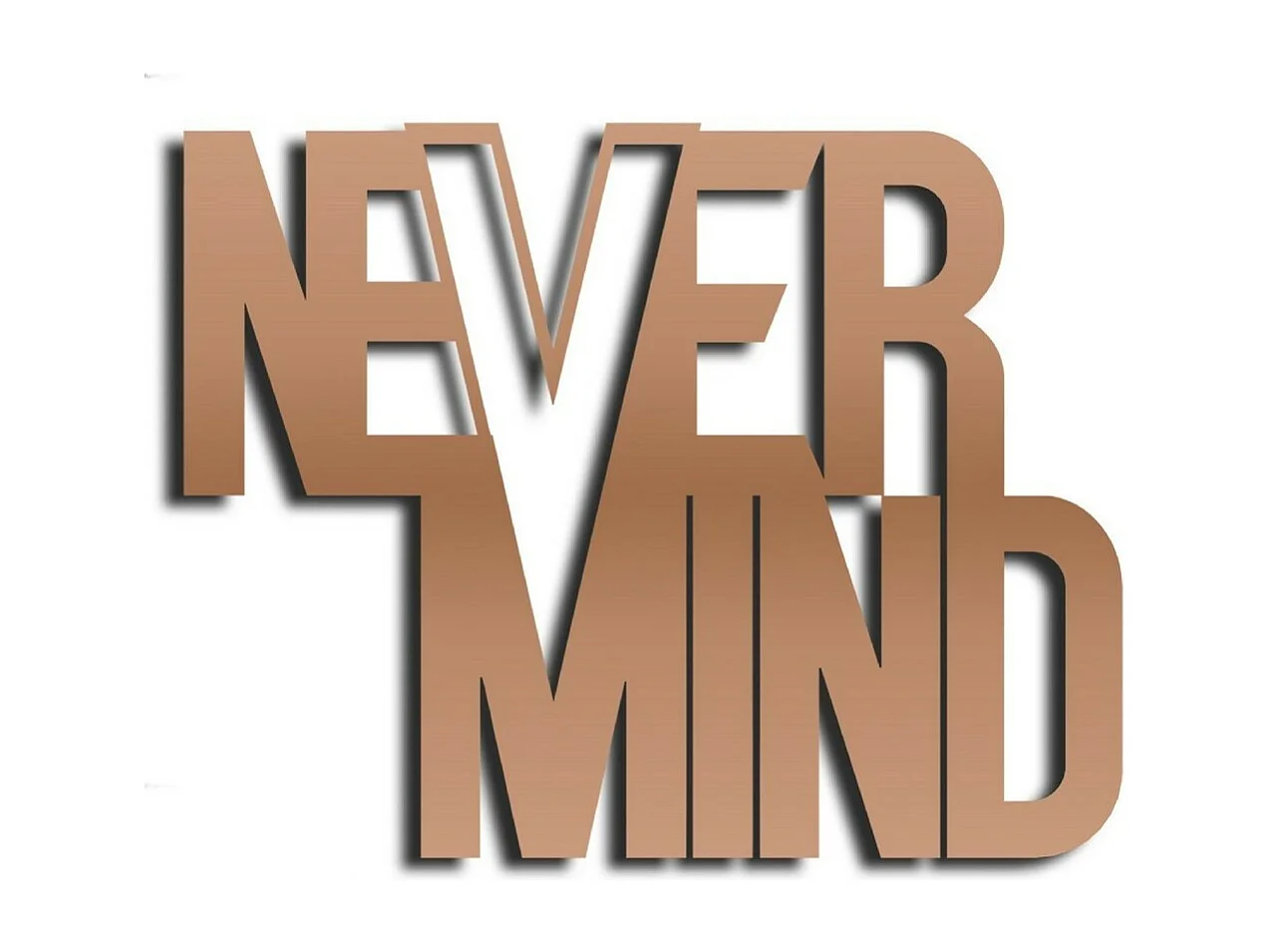 Decoração em Metal Never Mind 3, Cobre, 50x1,5x39 cm, EPIKASA