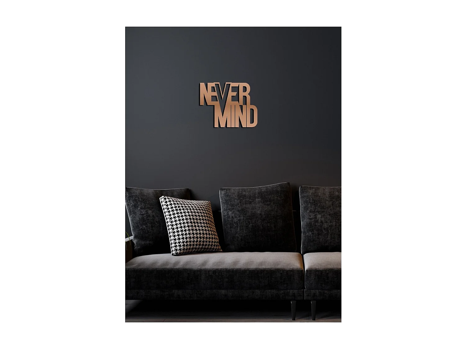 Decoração em Metal Never Mind 3, Cobre, 50x1,5x39 cm, EPIKASA