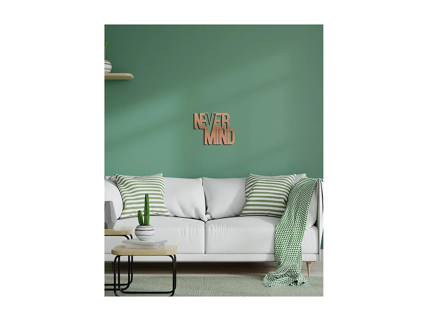 Decoração em Metal Never Mind 3, Cobre, 50x1,5x39 cm, EPIKASA