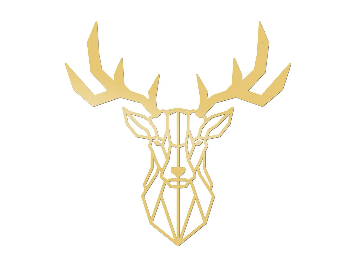 Décoration en Métal Chevreuil 5, Or, 51x1,5x51 cm, EPIKASA