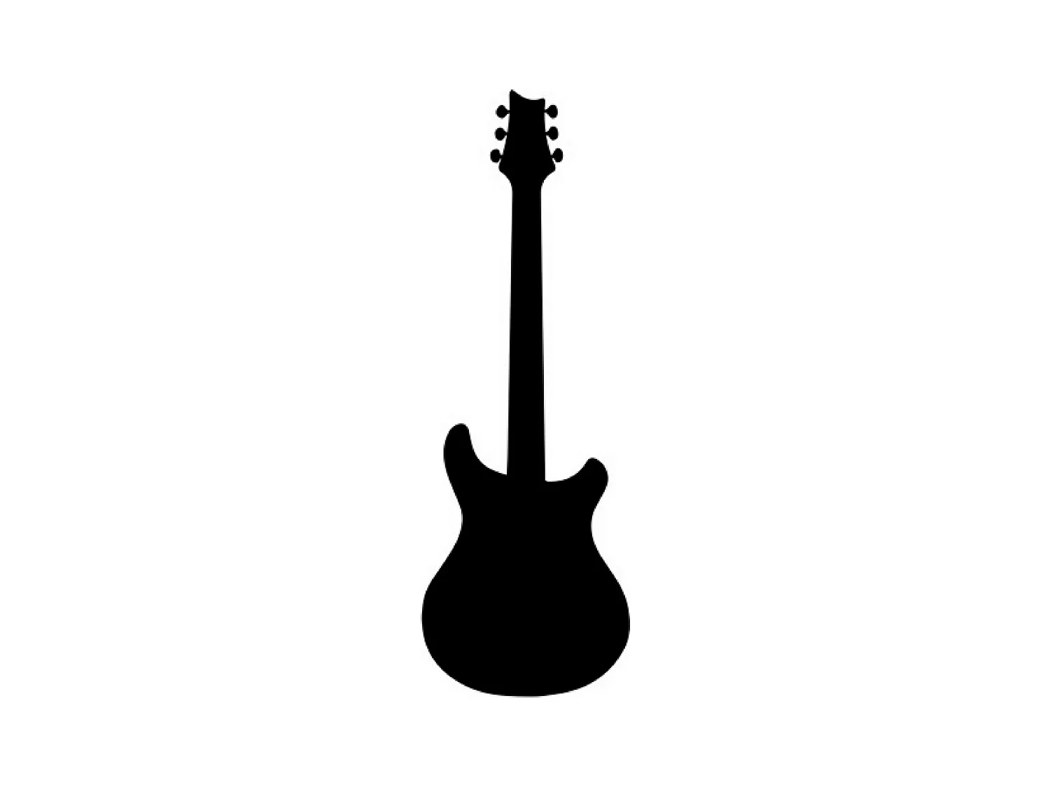 Décoration en Métal Guitare 16, Noir, 27x1,5x80 cm, EPIKASA