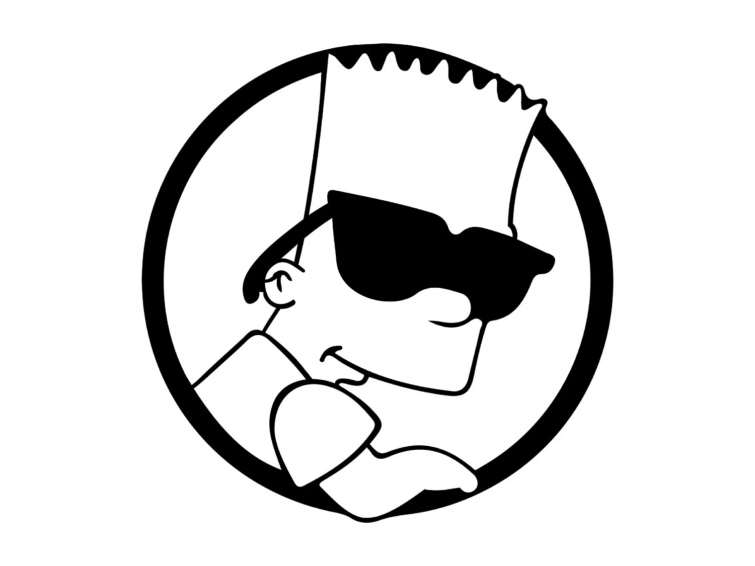 Decoração em Metal Simpson 3, Preto, 70x1,5x72 cm, EPIKASA