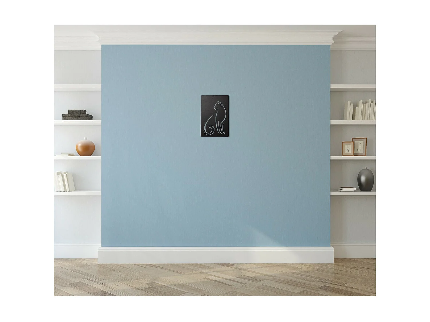 Decoração em Metal Gatos 5, Preto, 30x1,5x45 cm, EPIKASA