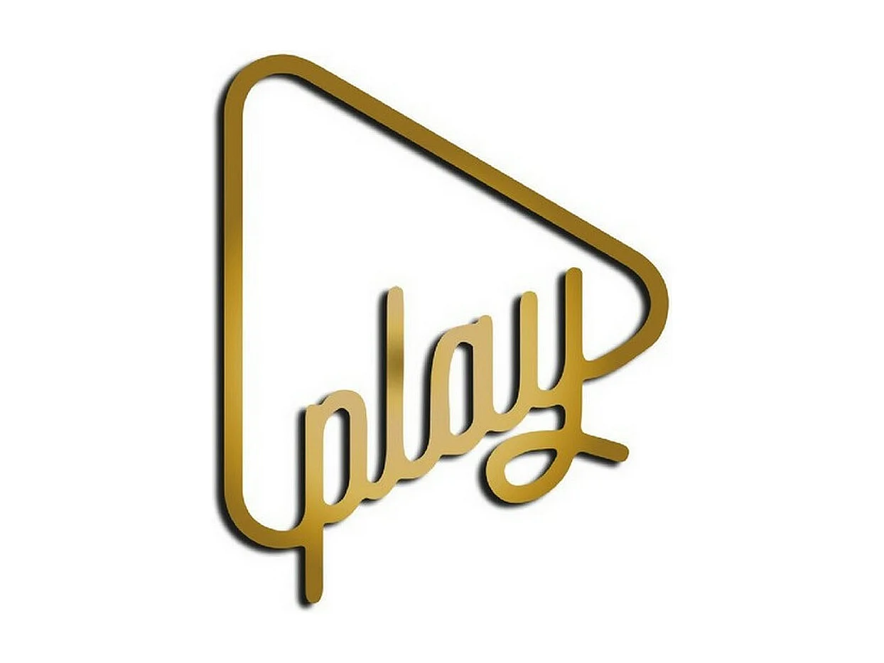 Décoration en Métal Play 1, Or, 50x1,5x62 cm, EPIKASA