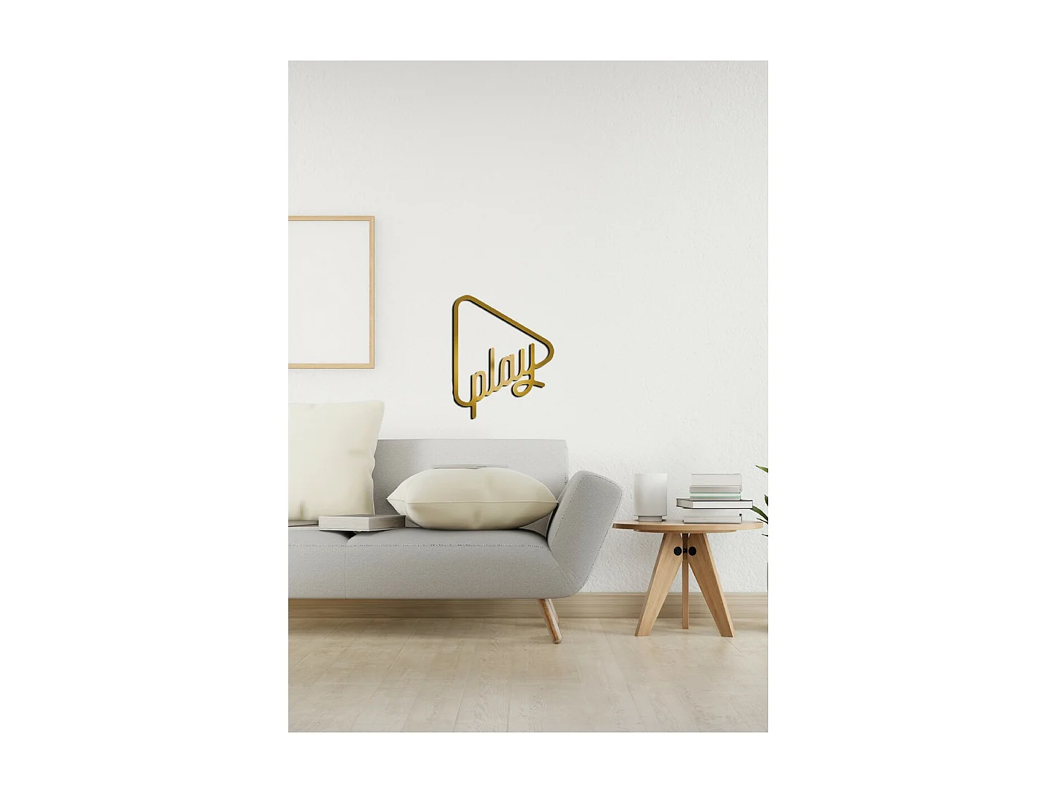 Décoration en Métal Play 1, Or, 50x1,5x62 cm, EPIKASA