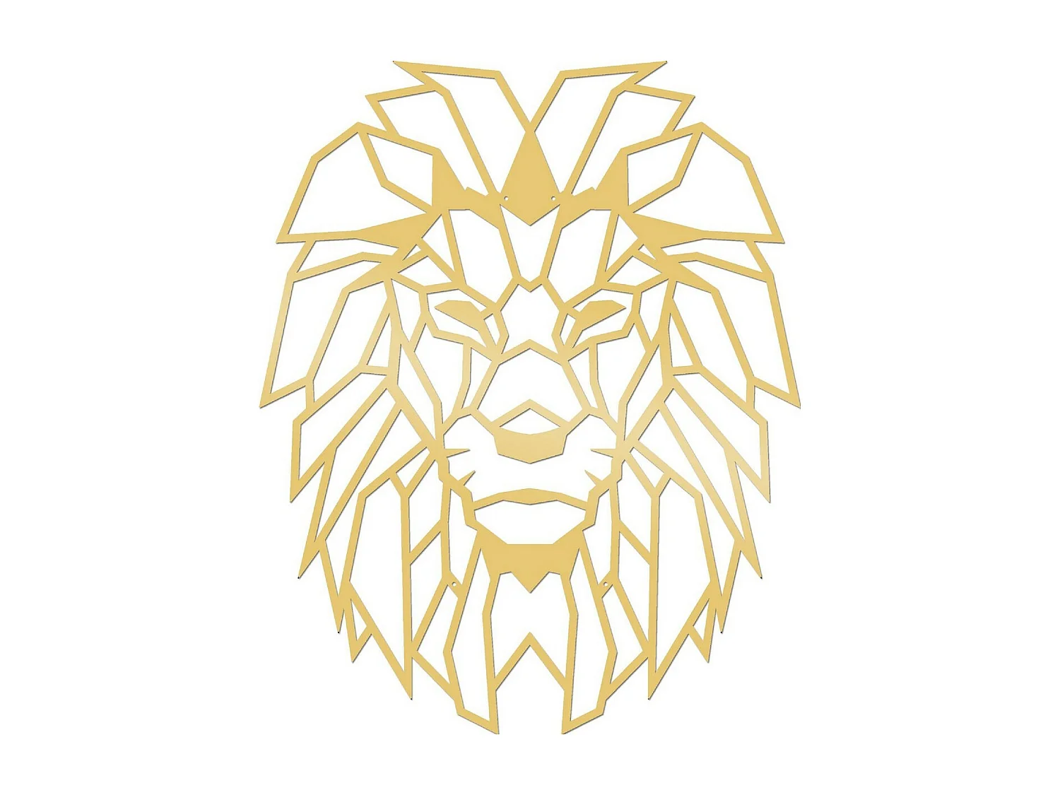 Dekoracja Metalowa Lew 6, Złoto, 40x1,5x50 cm, EPIKASA