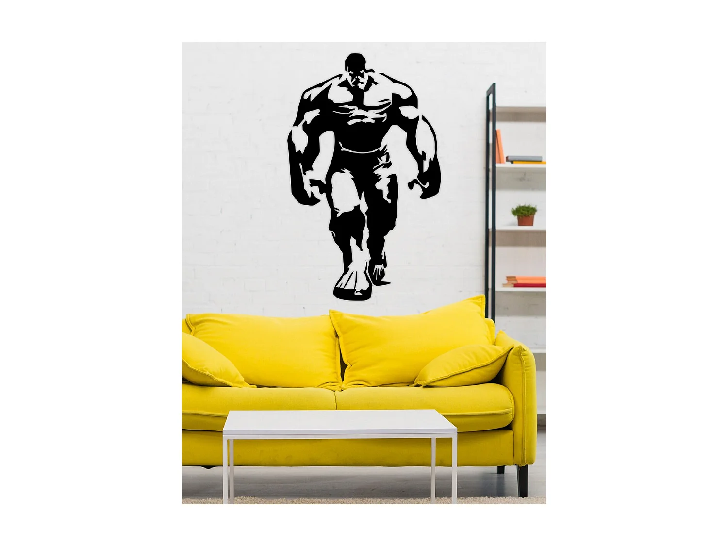 Dekoracja Metalowa Hulk, Czarny, 62x1,5x101 cm, EPIKASA