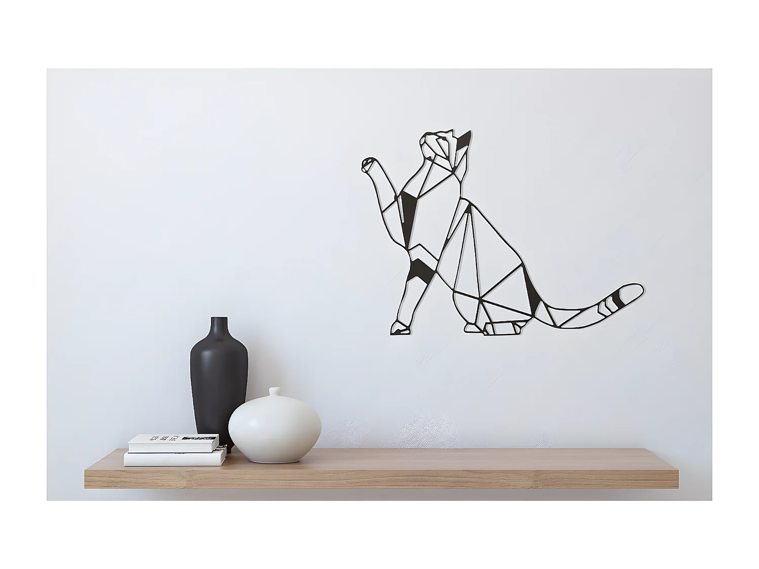 Decoração em Metal Gatos 3, Preto, 51x1,5x36 cm, EPIKASA