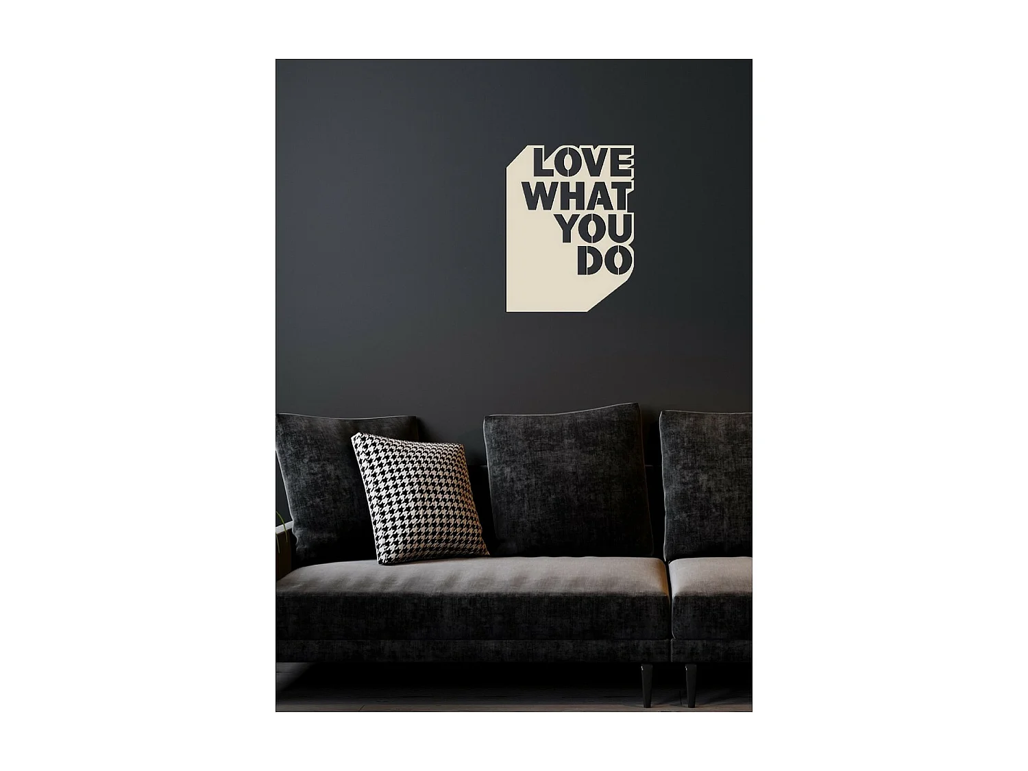 Dekoracja Metalowa Kochaj to, co robisz 1, Piasek, 41x1,5x53 cm, EPIKASA