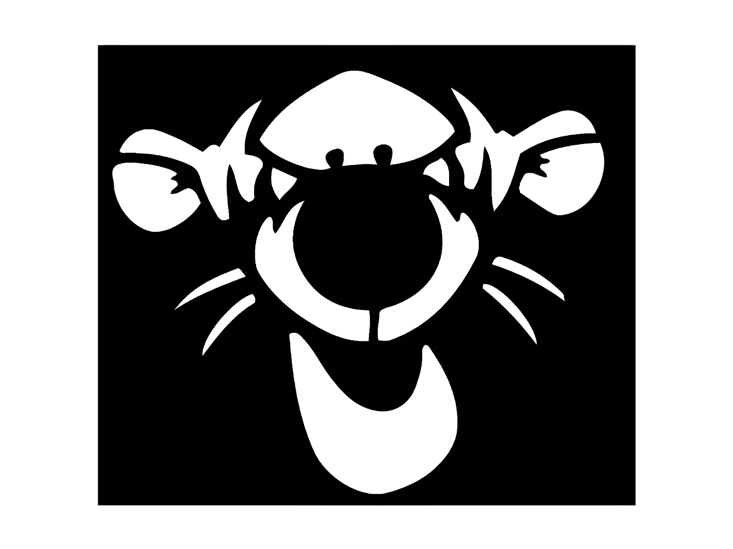 Dekoracja Metalowa Tygrys, Czarny, 58x1,5x50 cm, EPIKASA