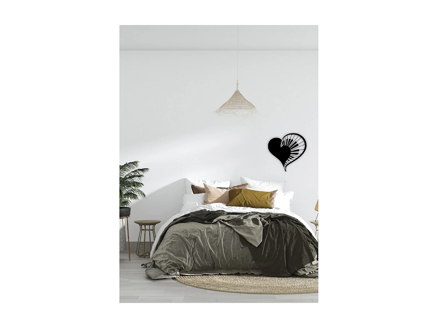 Dekoracja Metalowa Fortepian 5, Czarny, 63x1,5x63 cm, EPIKASA