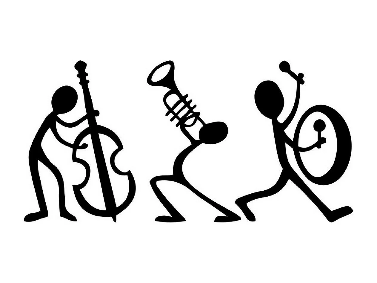 Décoration en Métal Jazz 7, Noir, 83x1,5x42 cm, EPIKASA