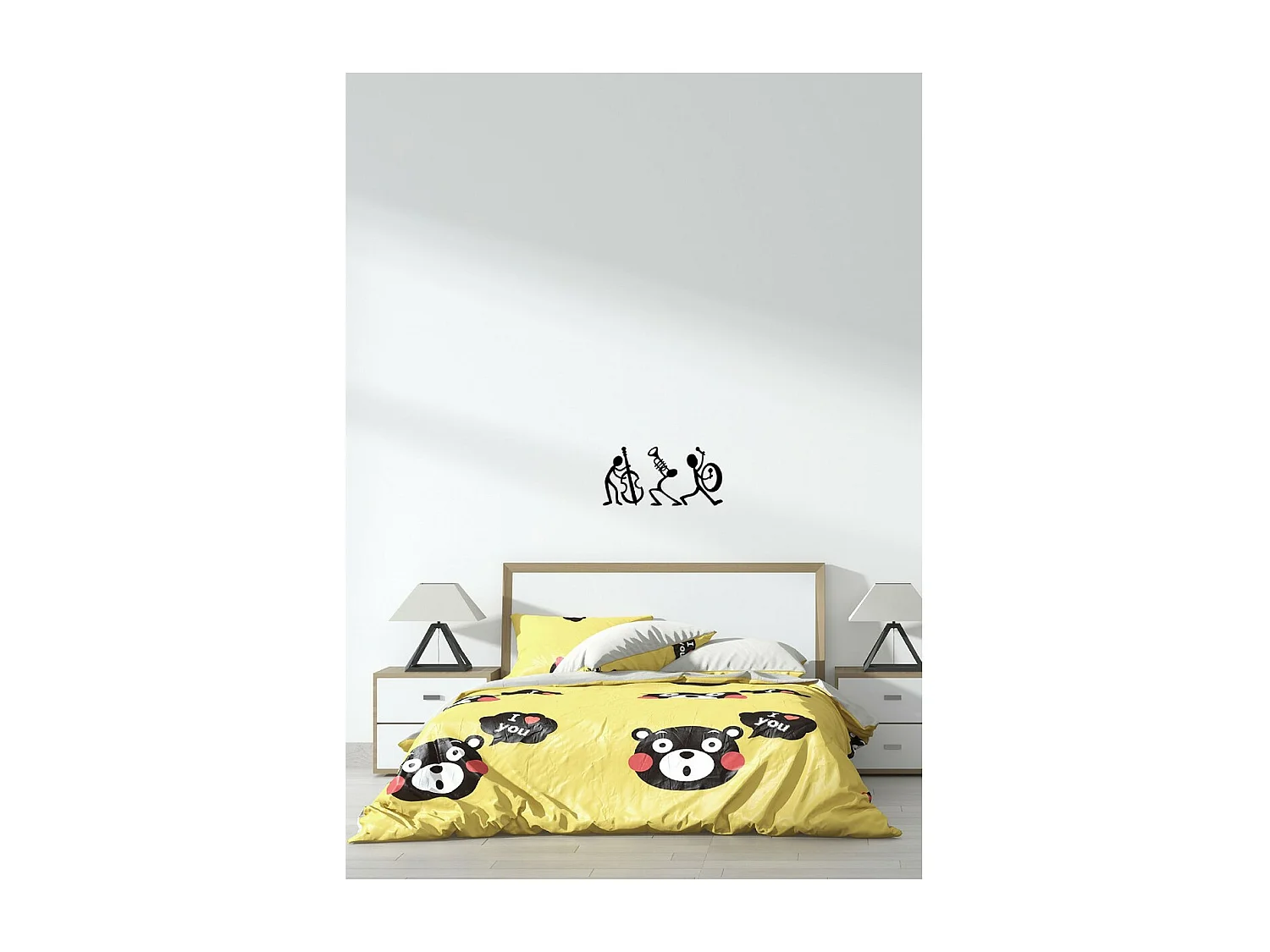 Décoration en Métal Jazz 7, Noir, 83x1,5x42 cm, EPIKASA