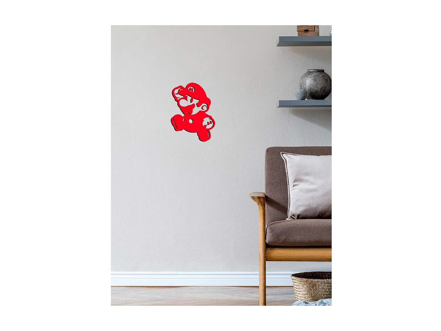 Décoration en Métal Super Mario 1, Rouge, 50x1,5x67 cm, EPIKASA