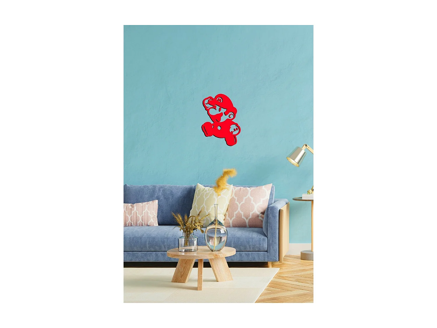 Décoration en Métal Super Mario 1, Rouge, 50x1,5x67 cm, EPIKASA