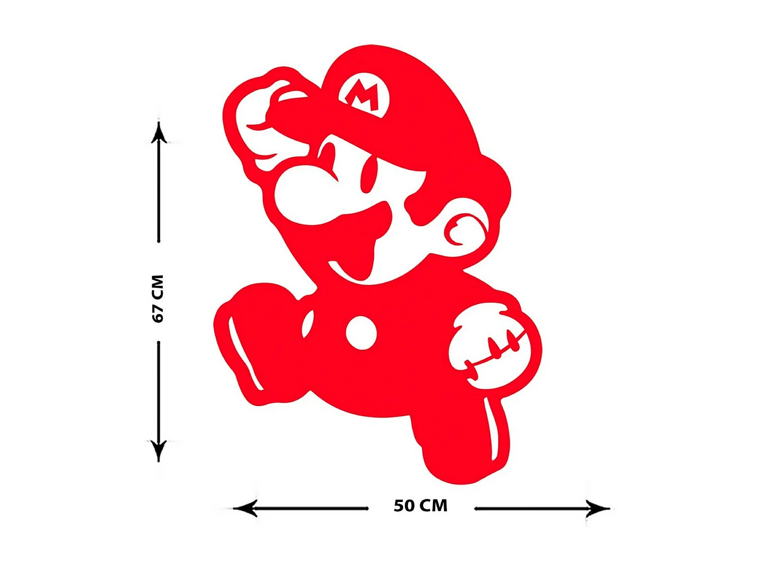 Décoration en Métal Super Mario 1, Rouge, 50x1,5x67 cm, EPIKASA
