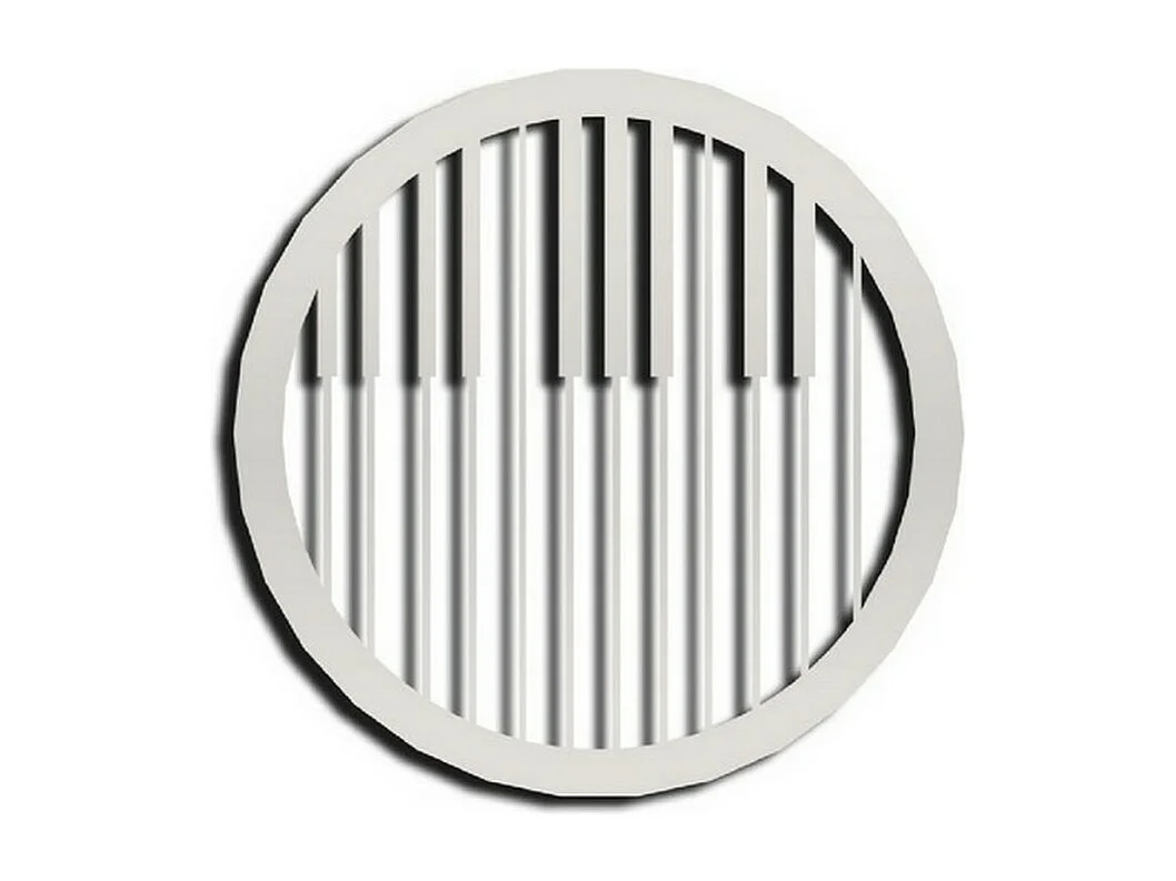 Décoration en Métal Pianoforte 2, Argent, 60x1,5x60 cm, EPIKASA