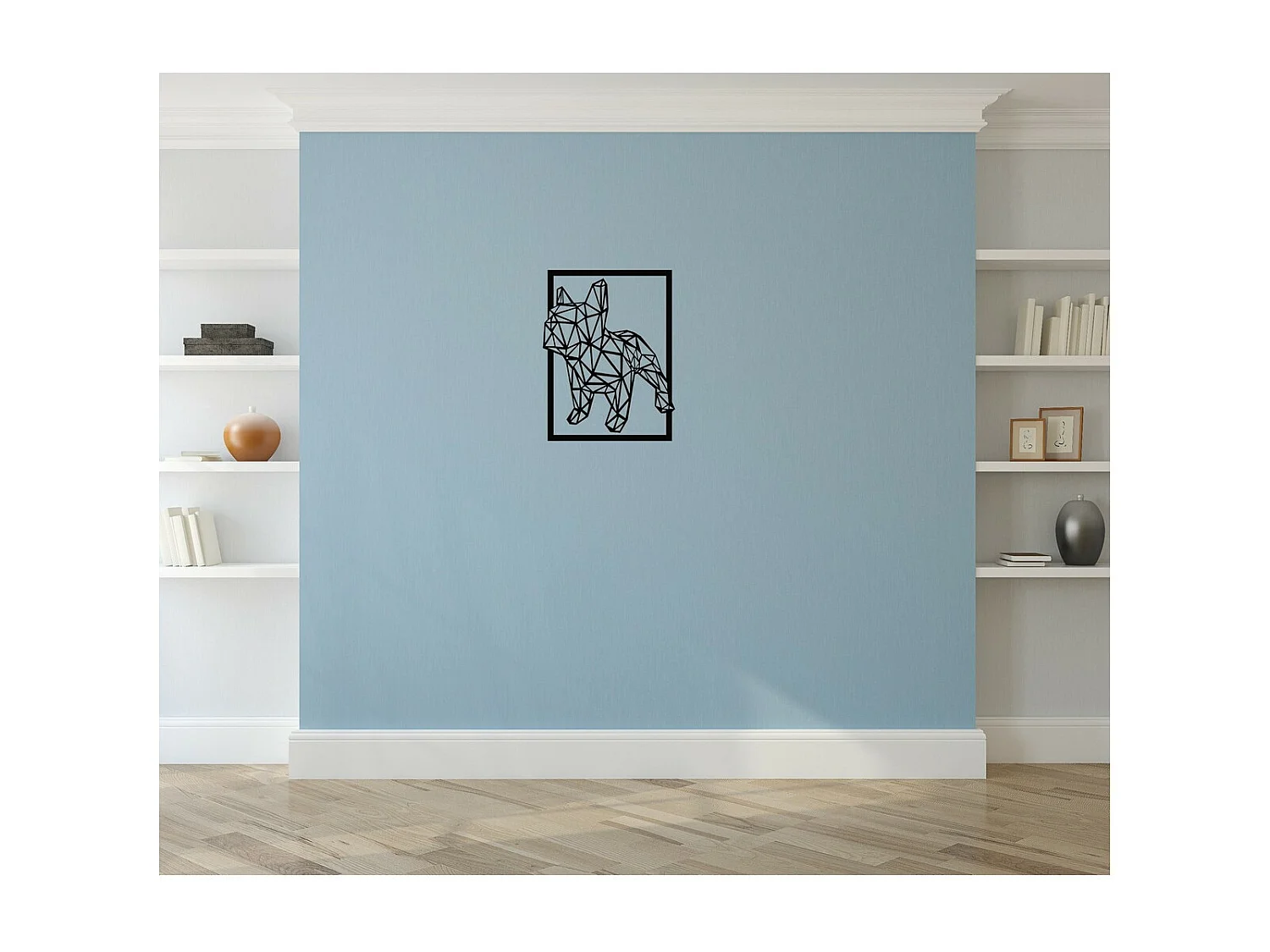 Décoration en Métal Chien 1, Noir, 40x1,5x60 cm, EPIKASA