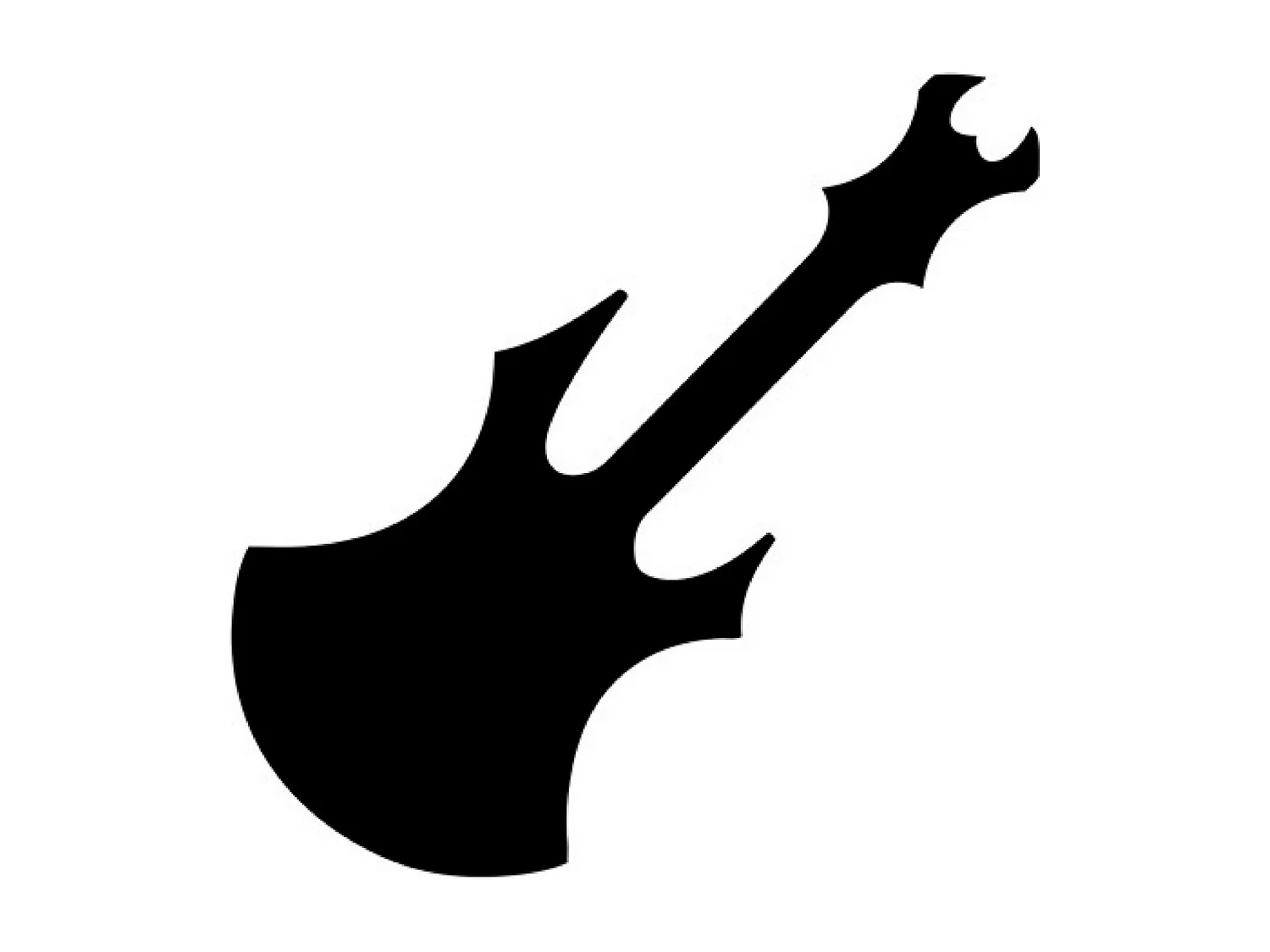 Dekoracja Metalowa Gitara 13, Czarny, 80x1,5x80 cm, EPIKASA