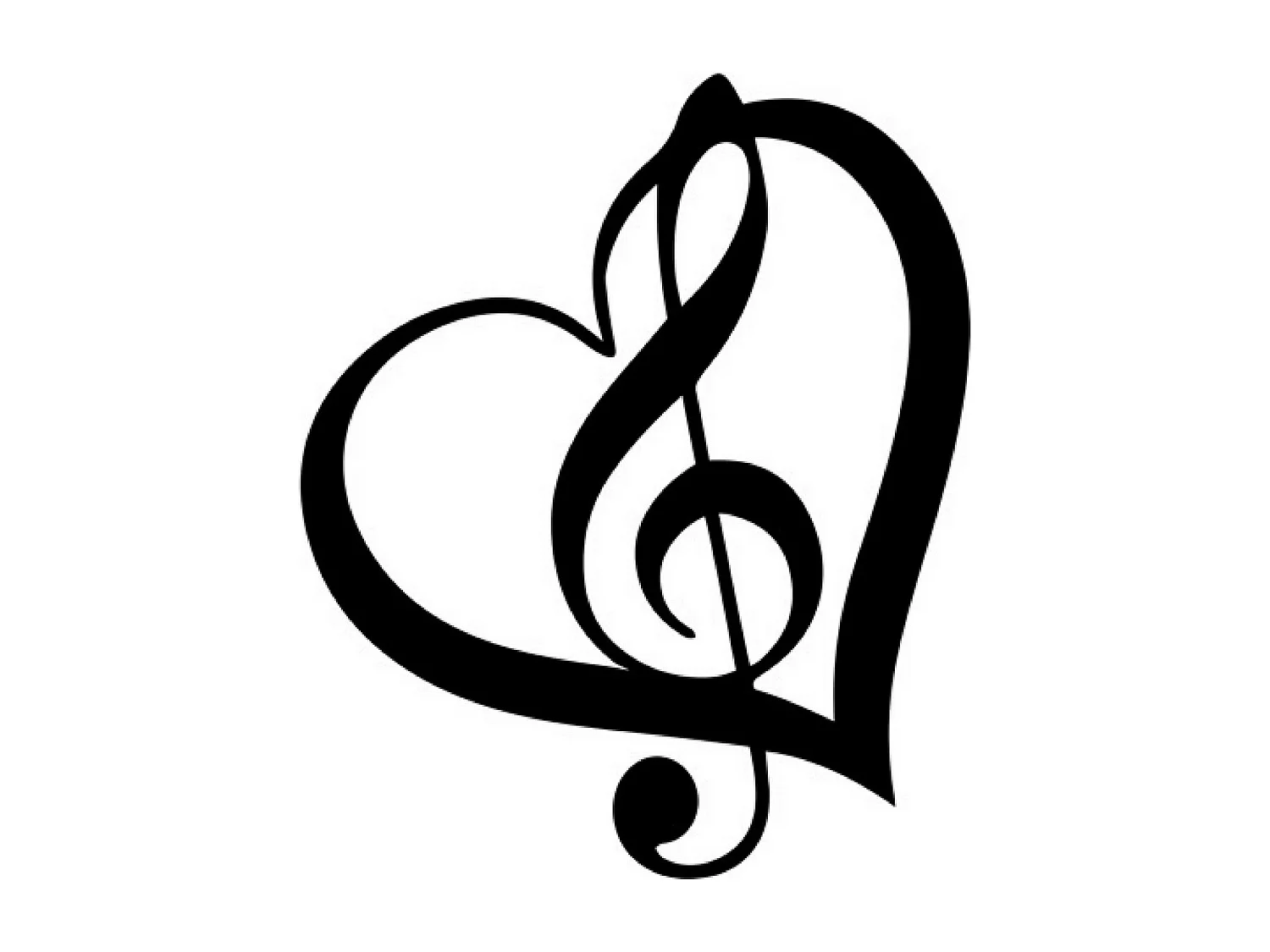 Decorazione in Metallo Chiave di Violino 8, Nero, 50x1,5x60 cm, EPIKASA