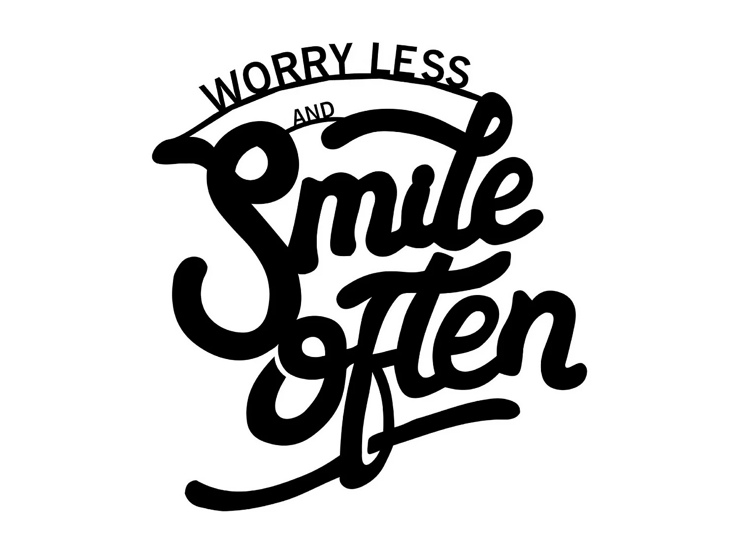 Décoration en Métal Smile Often, Noir, 56x1,5x60 cm, EPIKASA