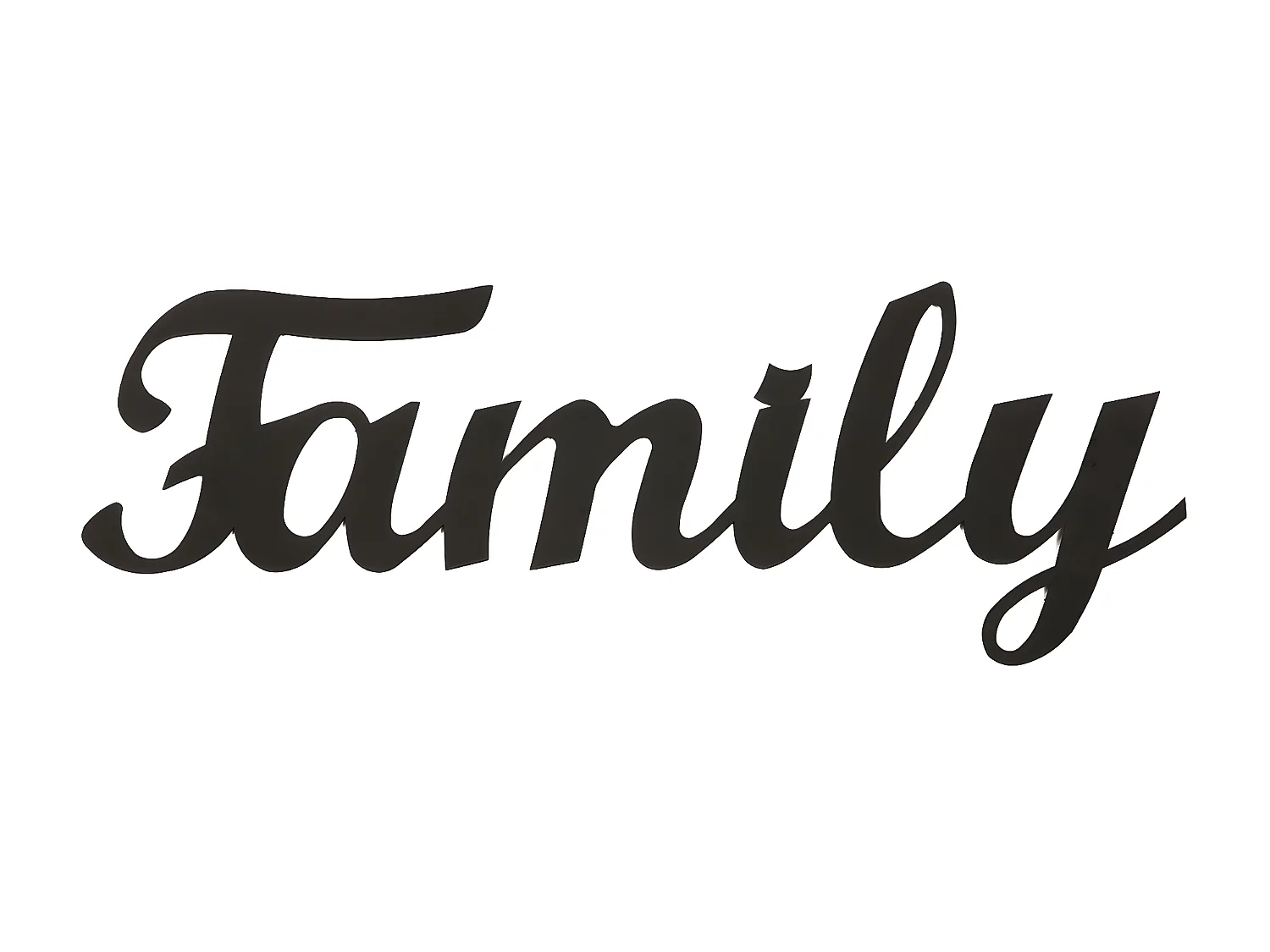 Decoração em Metal Family, Preto, 50x1,5x18 cm, EPIKASA