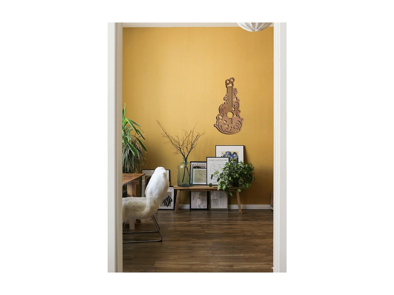 Decoração em Metal Guitarra 2, Cobre, 45x1,5x87 cm, EPIKASA