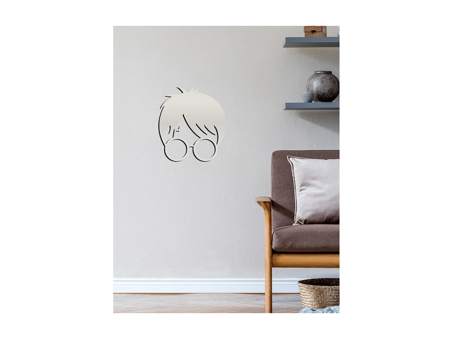 Décoration en Métal Harry Potter 3, Argent, 45x1,5x50 cm, EPIKASA