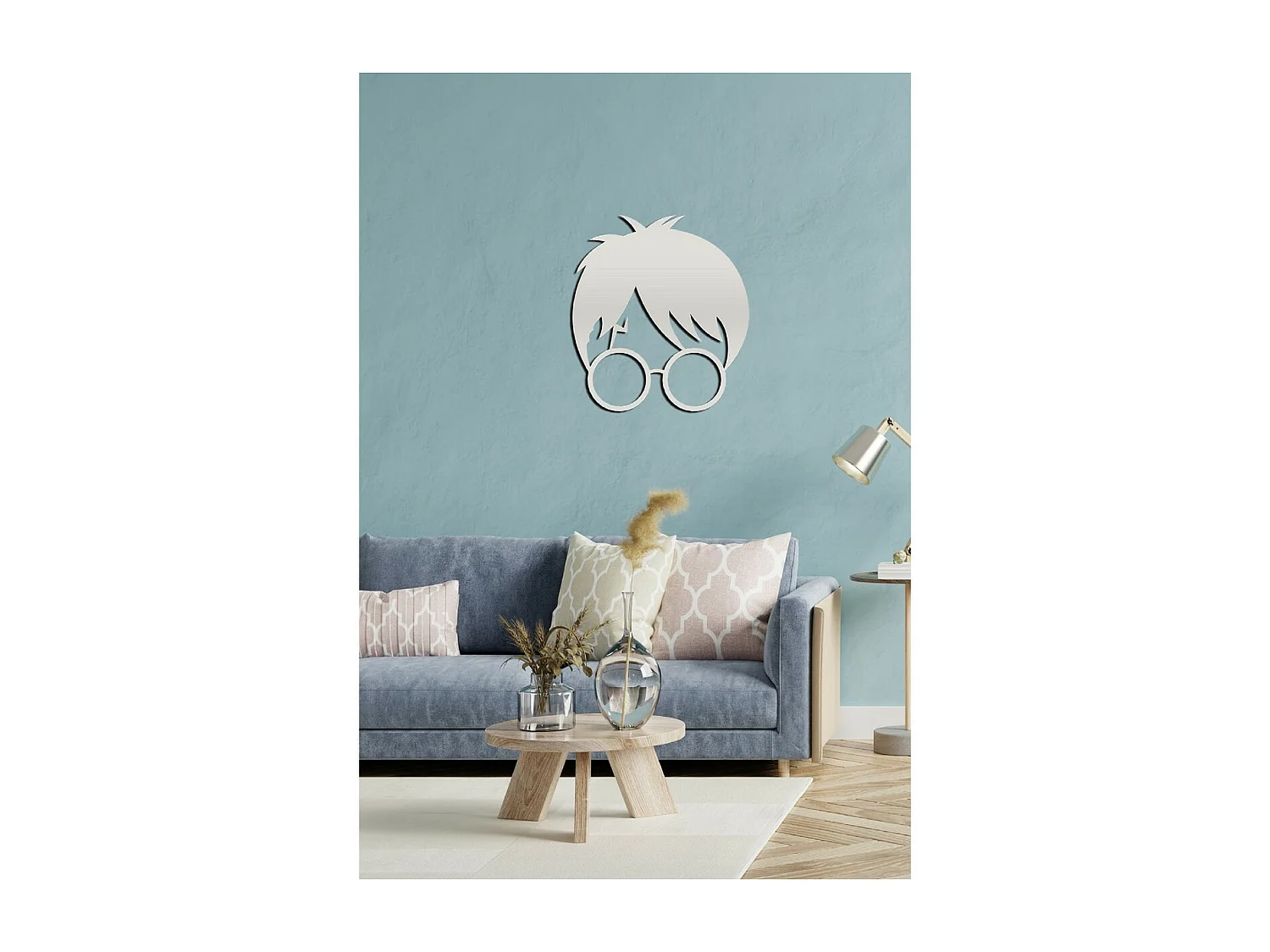 Décoration en Métal Harry Potter 3, Argent, 45x1,5x50 cm, EPIKASA