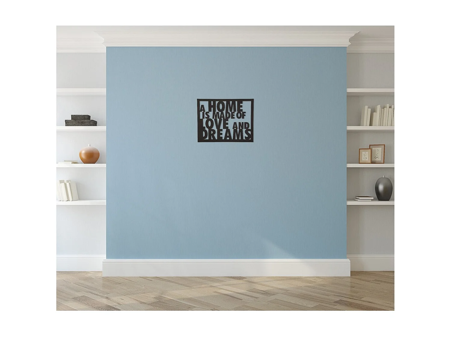 Dekoracja Metalowa Miłość i marzenia, Czarny, 70x1,5x57 cm, EPIKASA