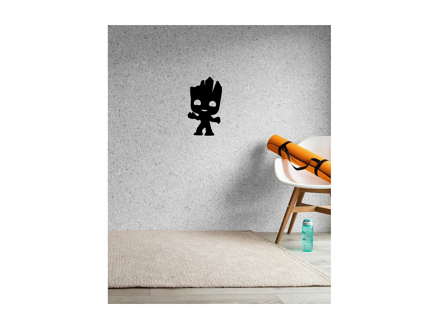 Dekoracja Metalowa Groot, Czarny, 29x1,5x50 cm, EPIKASA