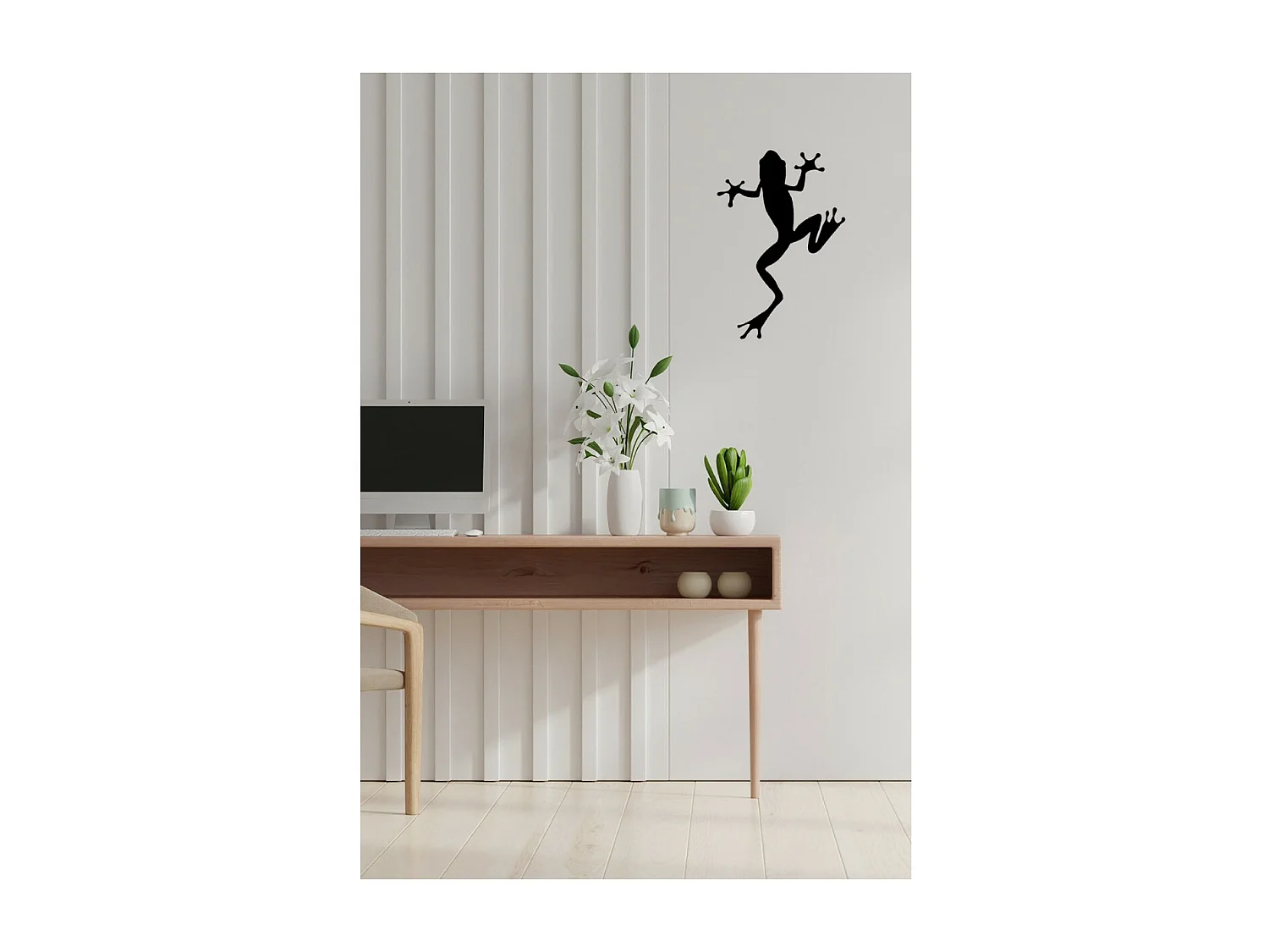 Decoração em Metal Sapo, Preto, 41x1,5x60 cm, EPIKASA