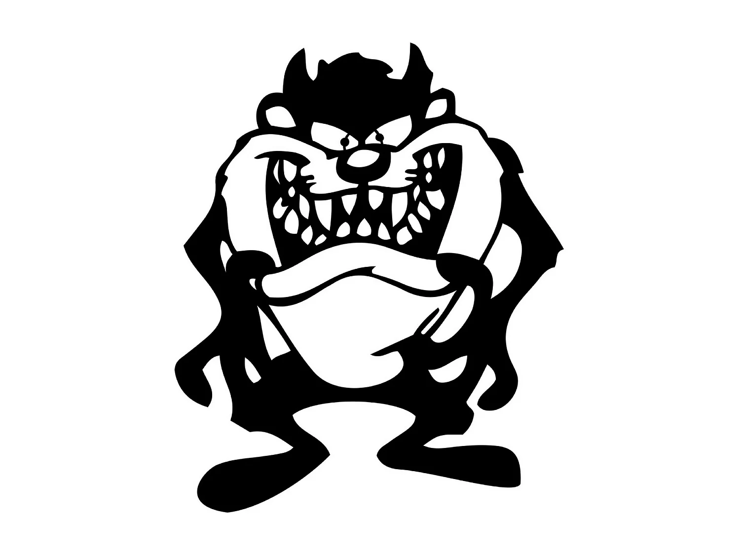 Decorazione in Metallo Tazmania, Nero, 58x1,5x70 cm, EPIKASA