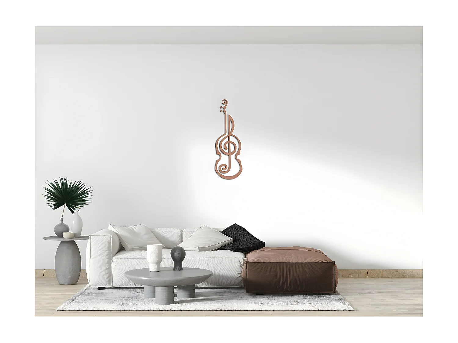 Decoración de Metal Violín 8, Cobre, 26x1,5x75 cm, EPIKASA