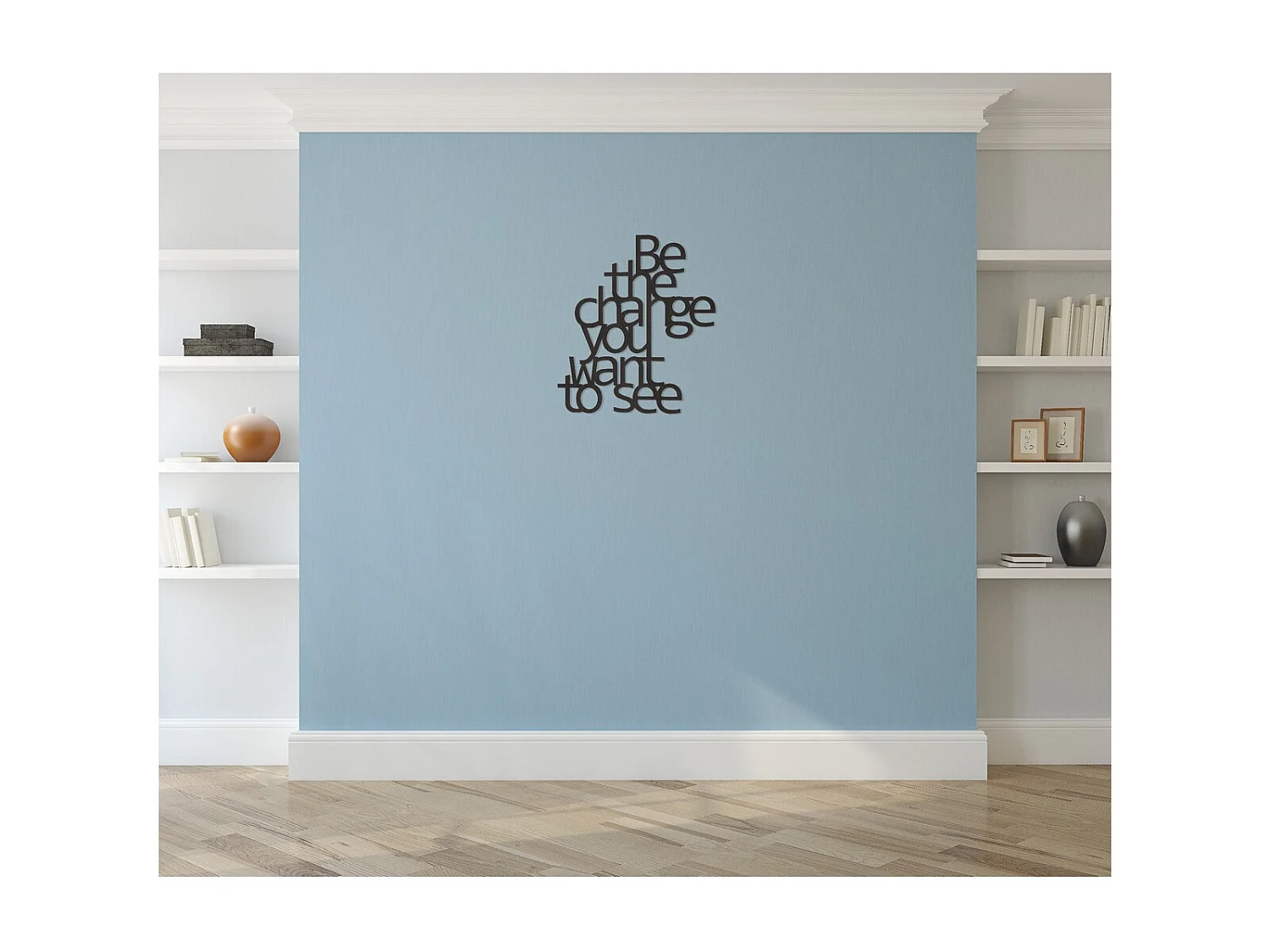 Decoração em Metal The Change, Preto, 62x1,5x70 cm, EPIKASA