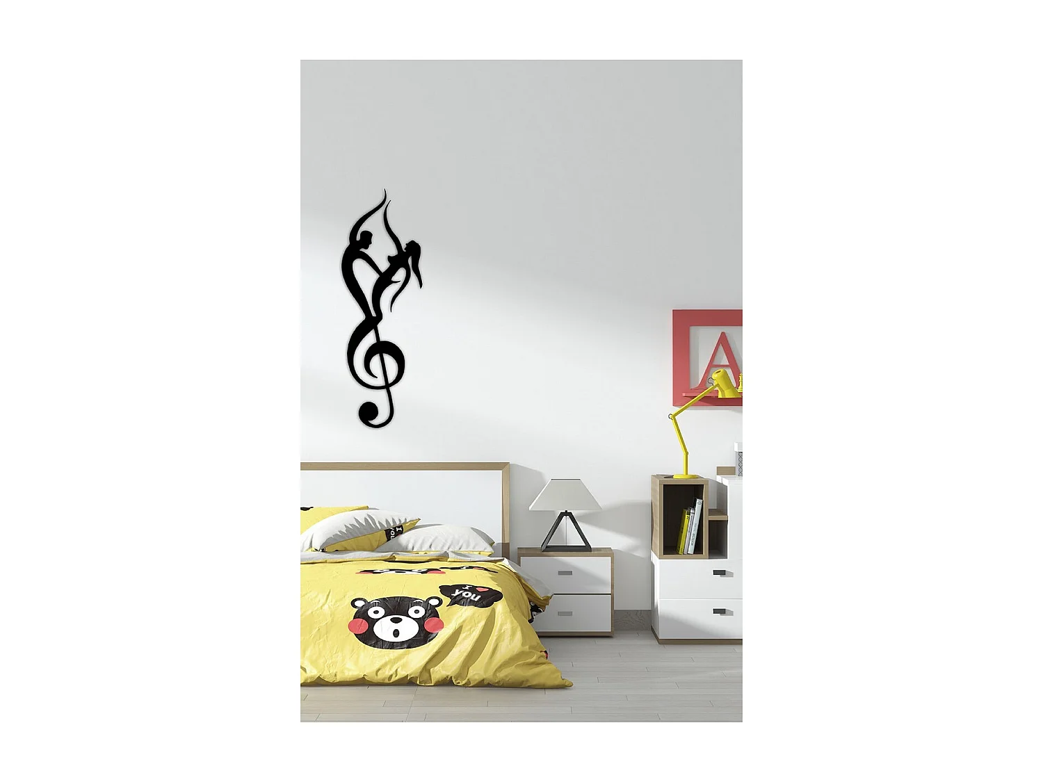 Décoration en Métal Danseuses, Noir, 30x1,5x90 cm, EPIKASA