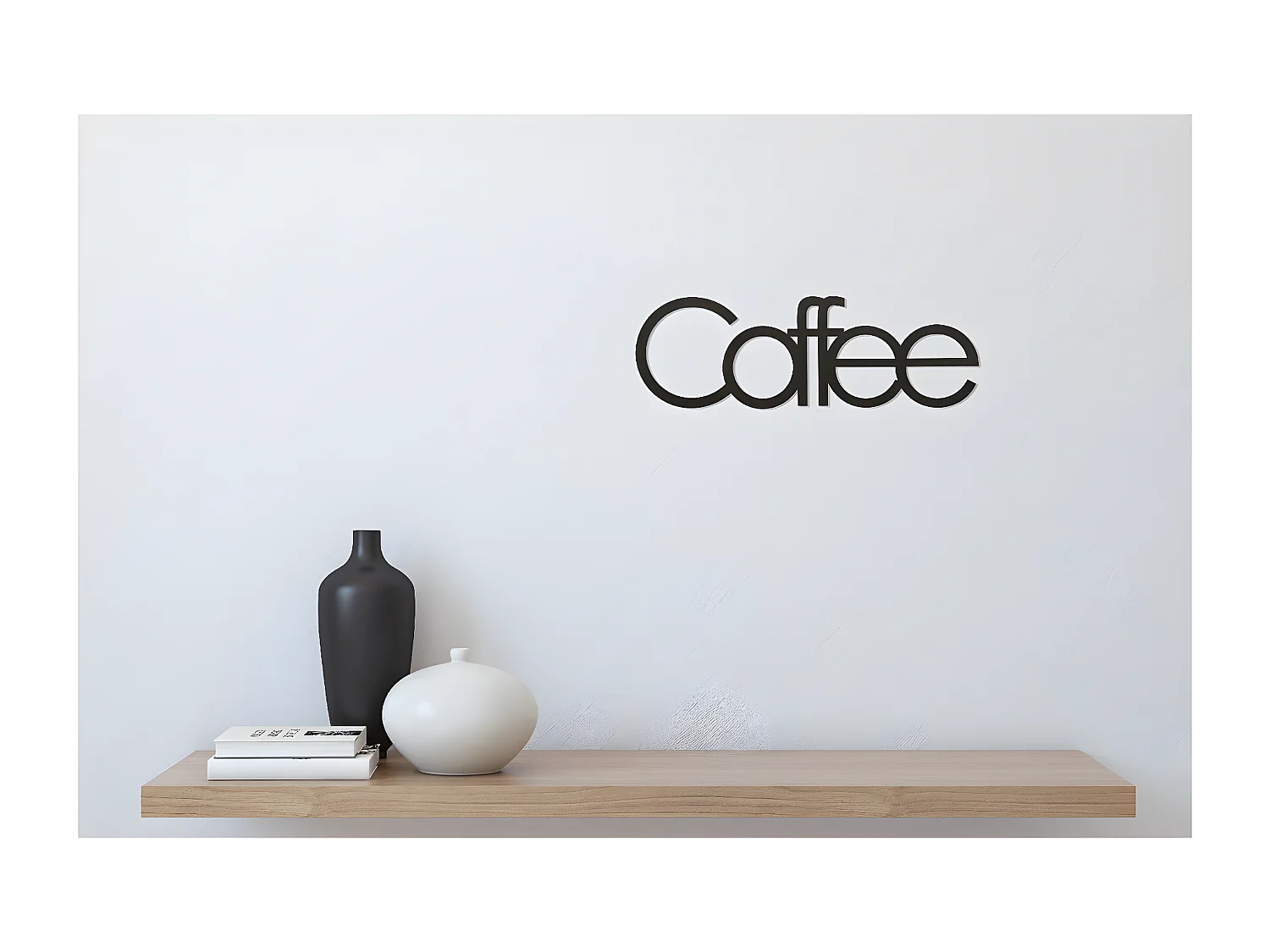 Décoration en Métal Café, Noir, 50x1,5x17 cm, EPIKASA