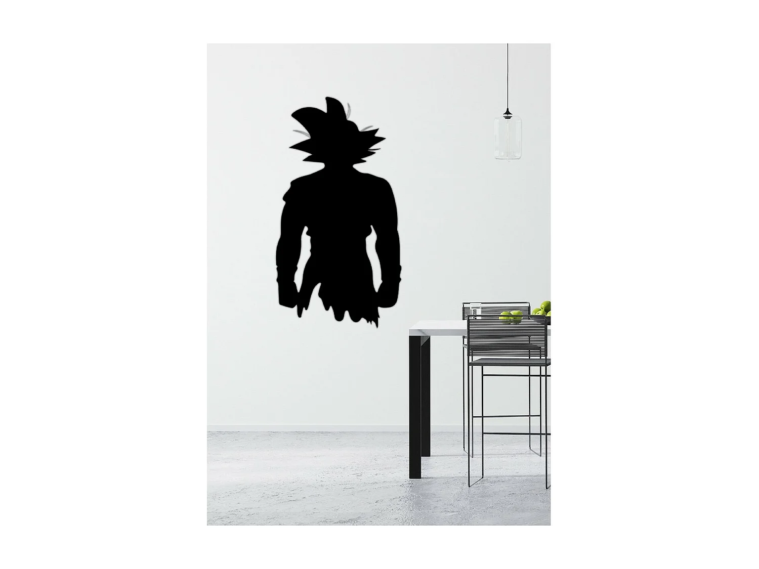 Decoração em Metal Dragon Ball 7, Preto, 55x1,5x100 cm, EPIKASA