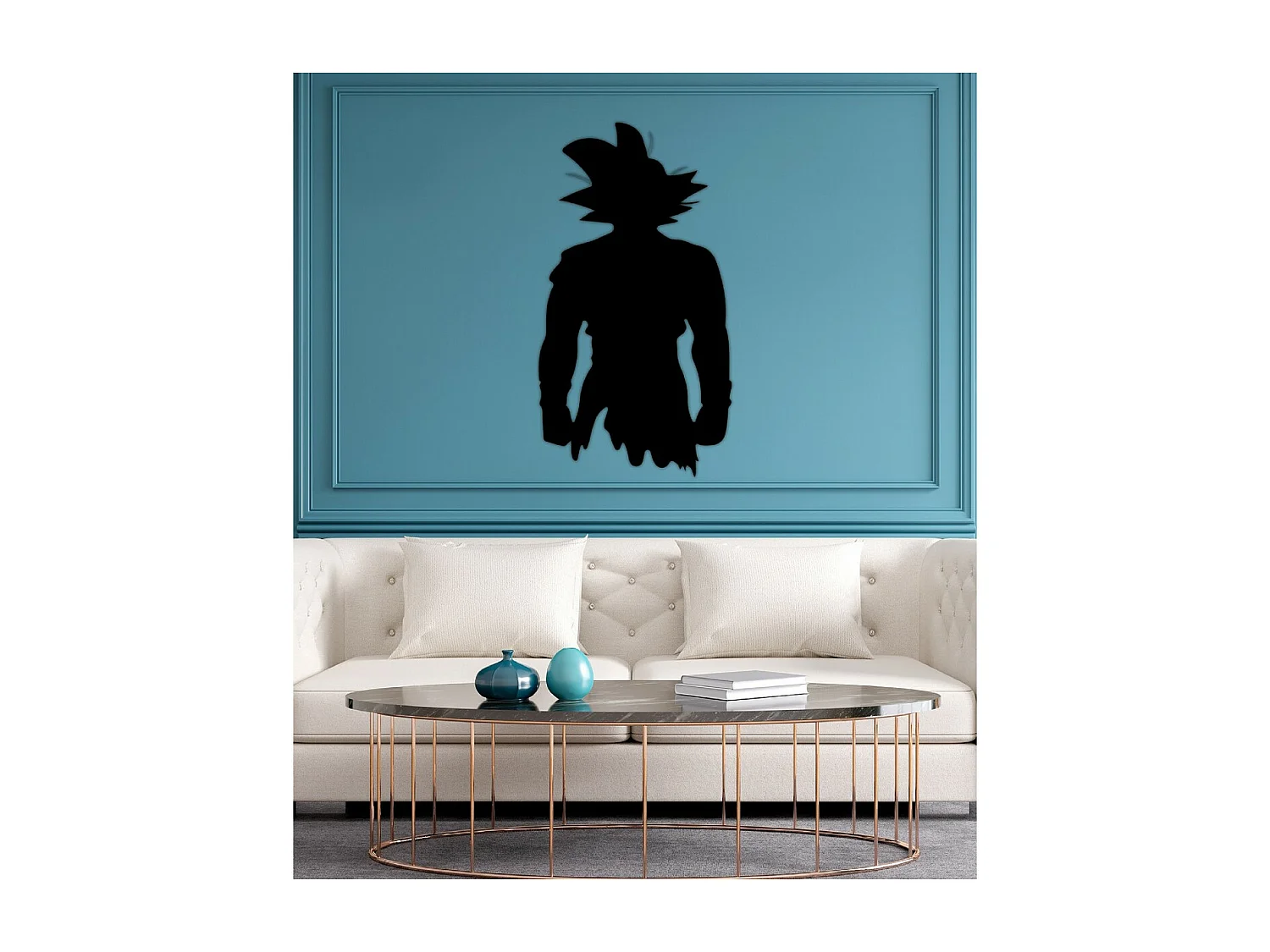 Decoração em Metal Dragon Ball 7, Preto, 55x1,5x100 cm, EPIKASA