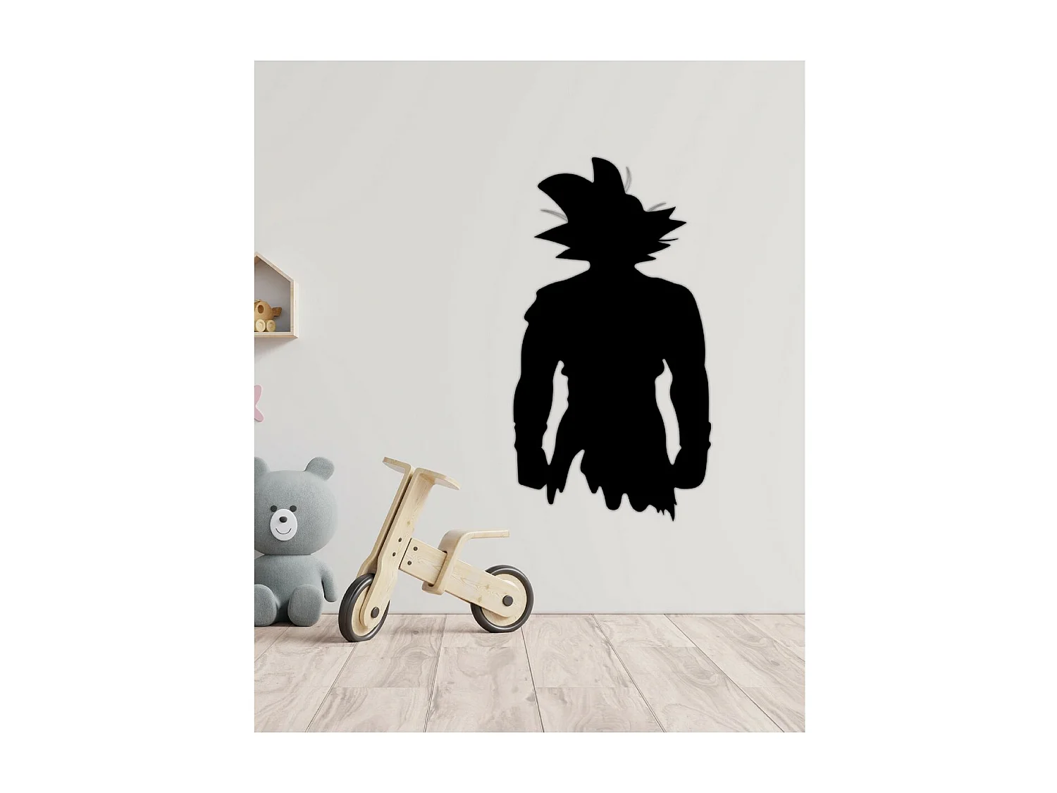 Decoração em Metal Dragon Ball 7, Preto, 55x1,5x100 cm, EPIKASA