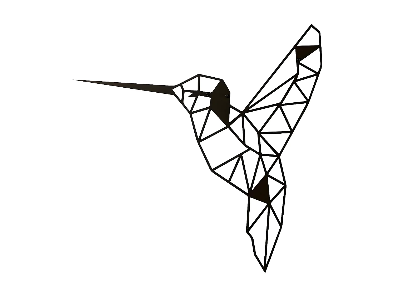 Dekoracja Metalowa Koliber 1, Czarny, 44x1,5x44 cm, EPIKASA