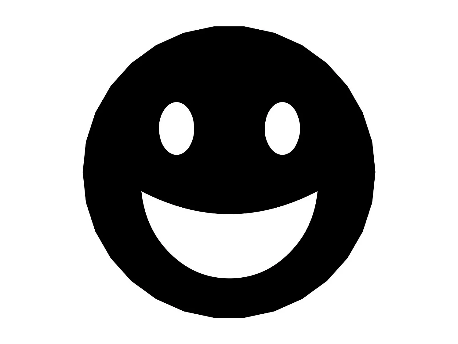 Décoration en Métal Smile, Noir, 50x1,5x50 cm, EPIKASA