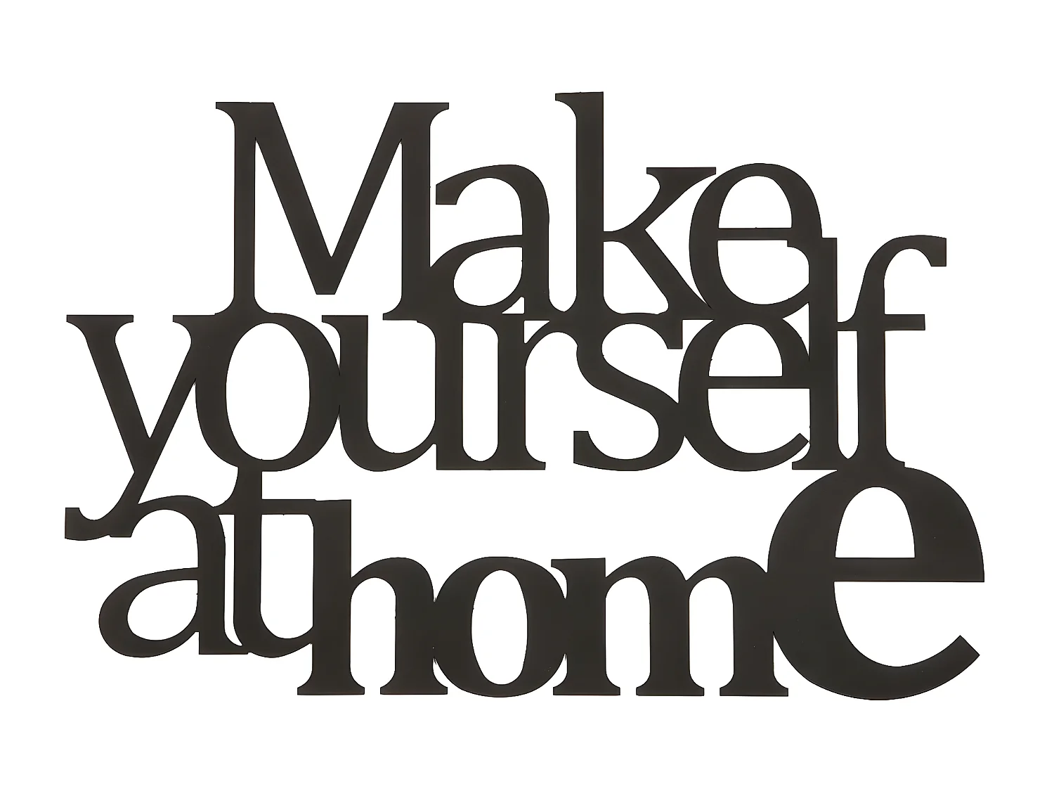 Decoração em Metal Yourself, Preto, 50x1,5x35 cm, EPIKASA