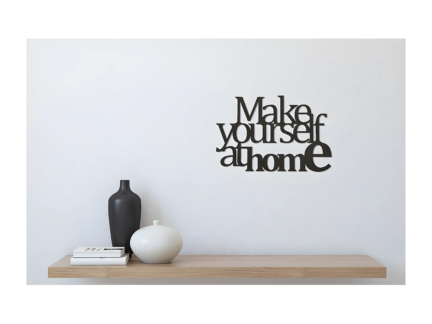 Decoração em Metal Yourself, Preto, 50x1,5x35 cm, EPIKASA