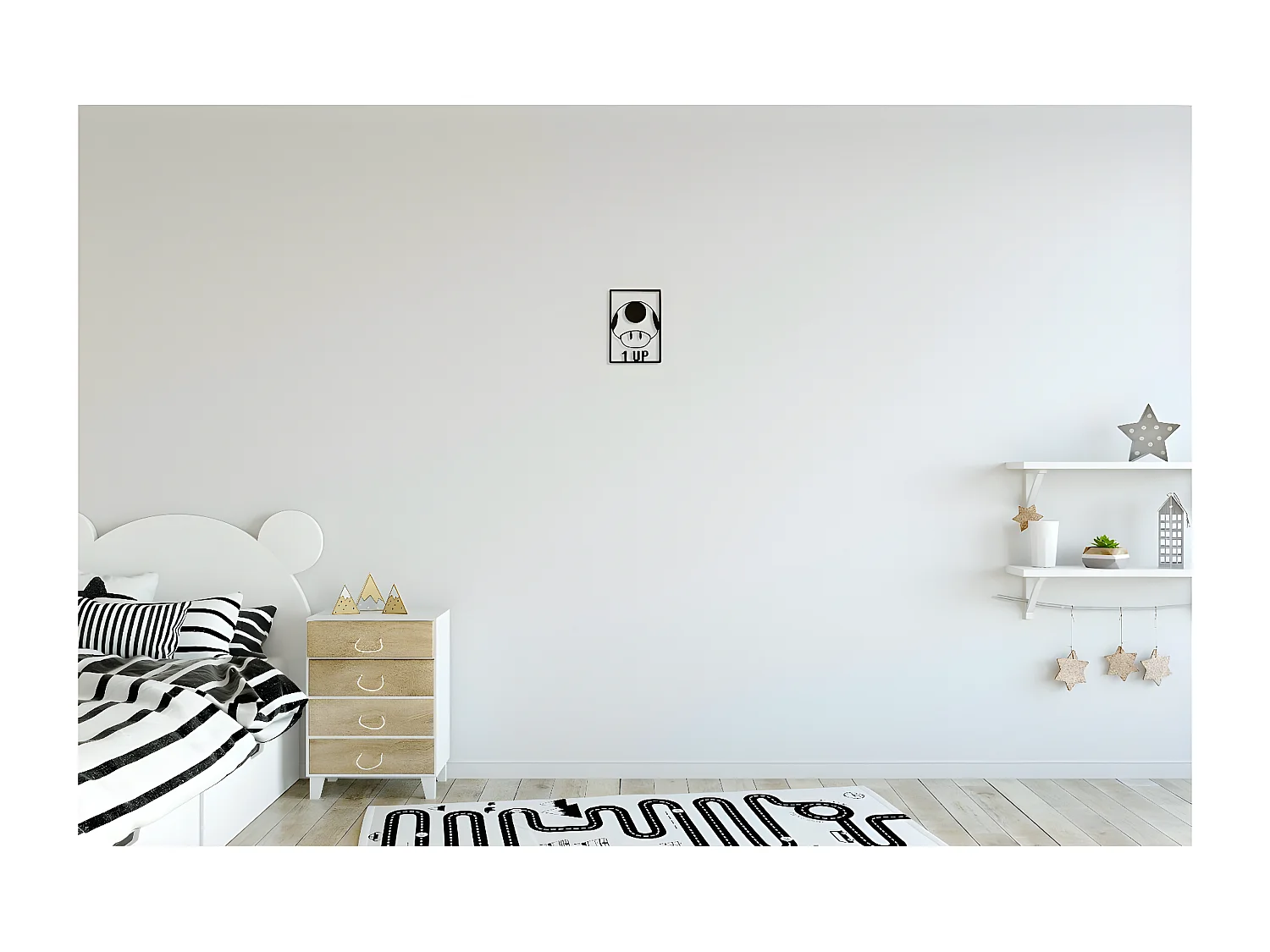 Décoration en Métal Up, Noir, 35x1,5x50 cm, EPIKASA