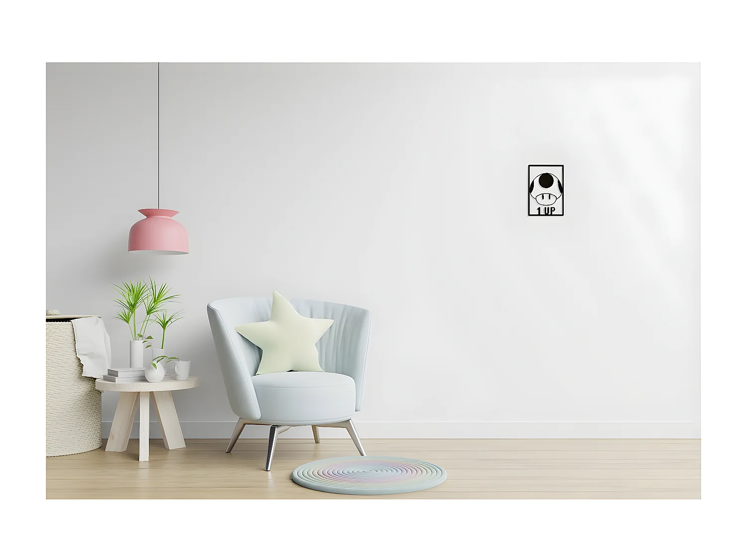 Décoration en Métal Up, Noir, 35x1,5x50 cm, EPIKASA