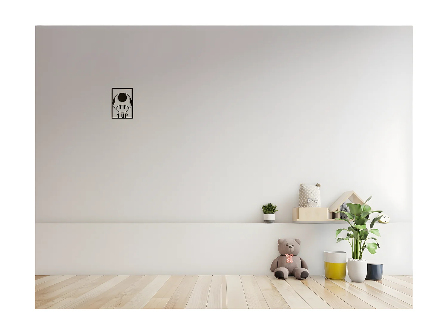 Décoration en Métal Up, Noir, 35x1,5x50 cm, EPIKASA