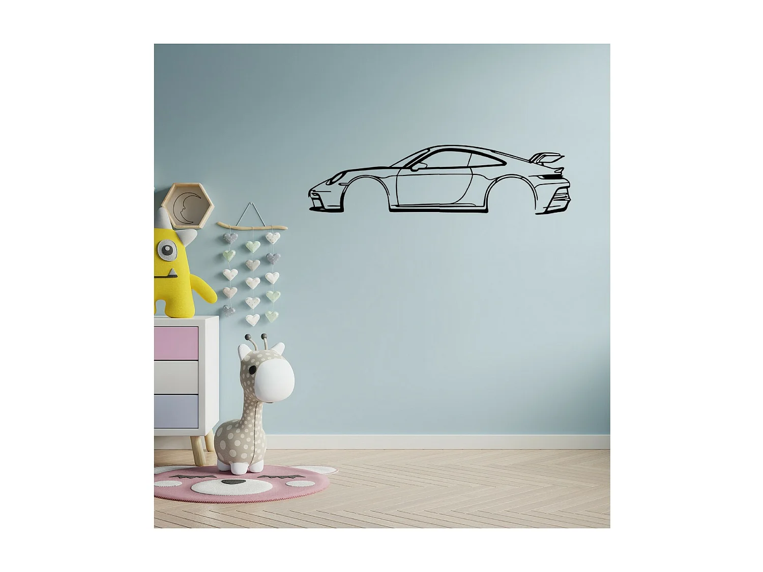 Dekoracja Metalowa Maszyna 2, Czarny, 150x1,5x40 cm, EPIKASA